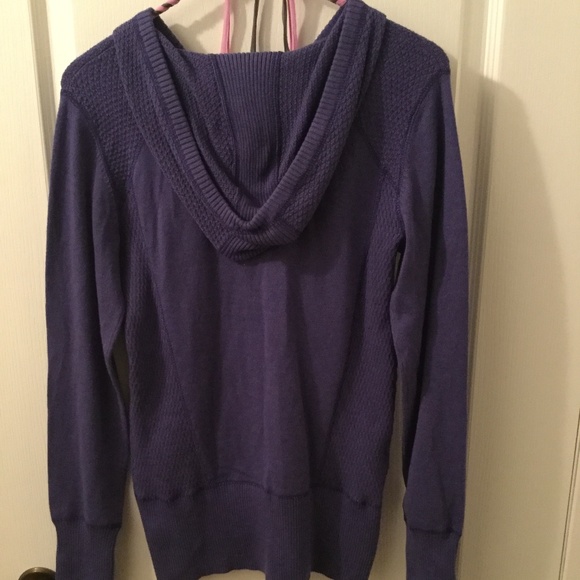 Eddie Bauer purple zip up hooded sweater - Picture 2 of 5